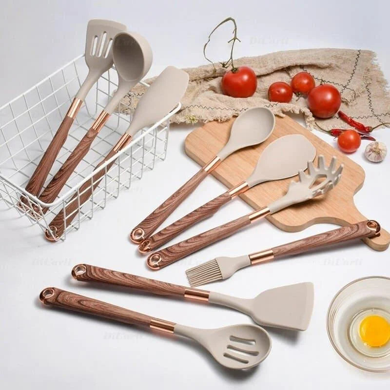 Kit de Utensílios Rosé Essencial — 10 Peças com Organizador – Brivar – foto 12