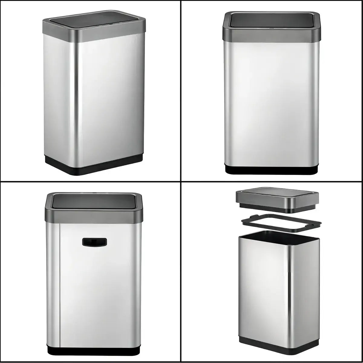 Lixeira Automática Inox 50L Sensor Touch