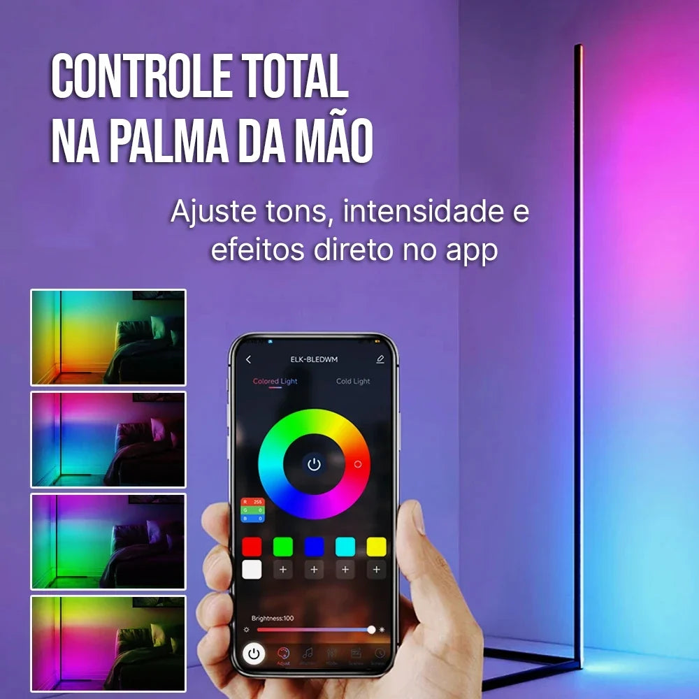 Luminária Bastão Neon Prisma RGB LED