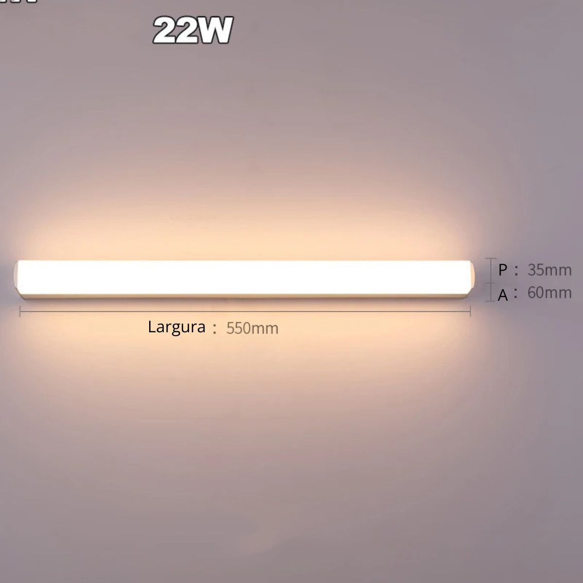 Luminária de Parede Slim para Espelho – Brivar – foto 10