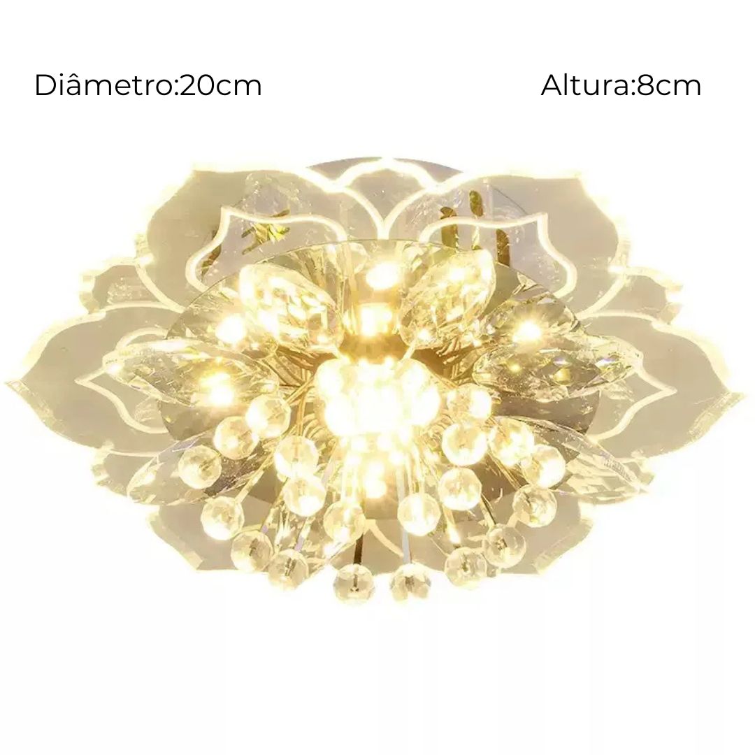 Luminária de Teto Cristal LED Flor – Brivar – foto 6