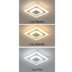 Luminária de Teto Plafon Elegante Quadrada – Brivar – foto 9