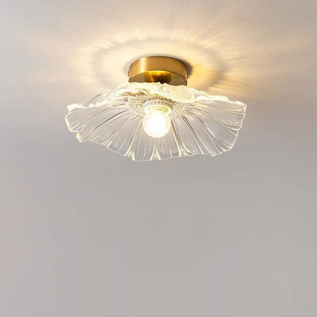 Luminária de Teto Vintage Flor de Vidro – Brivar – foto 8