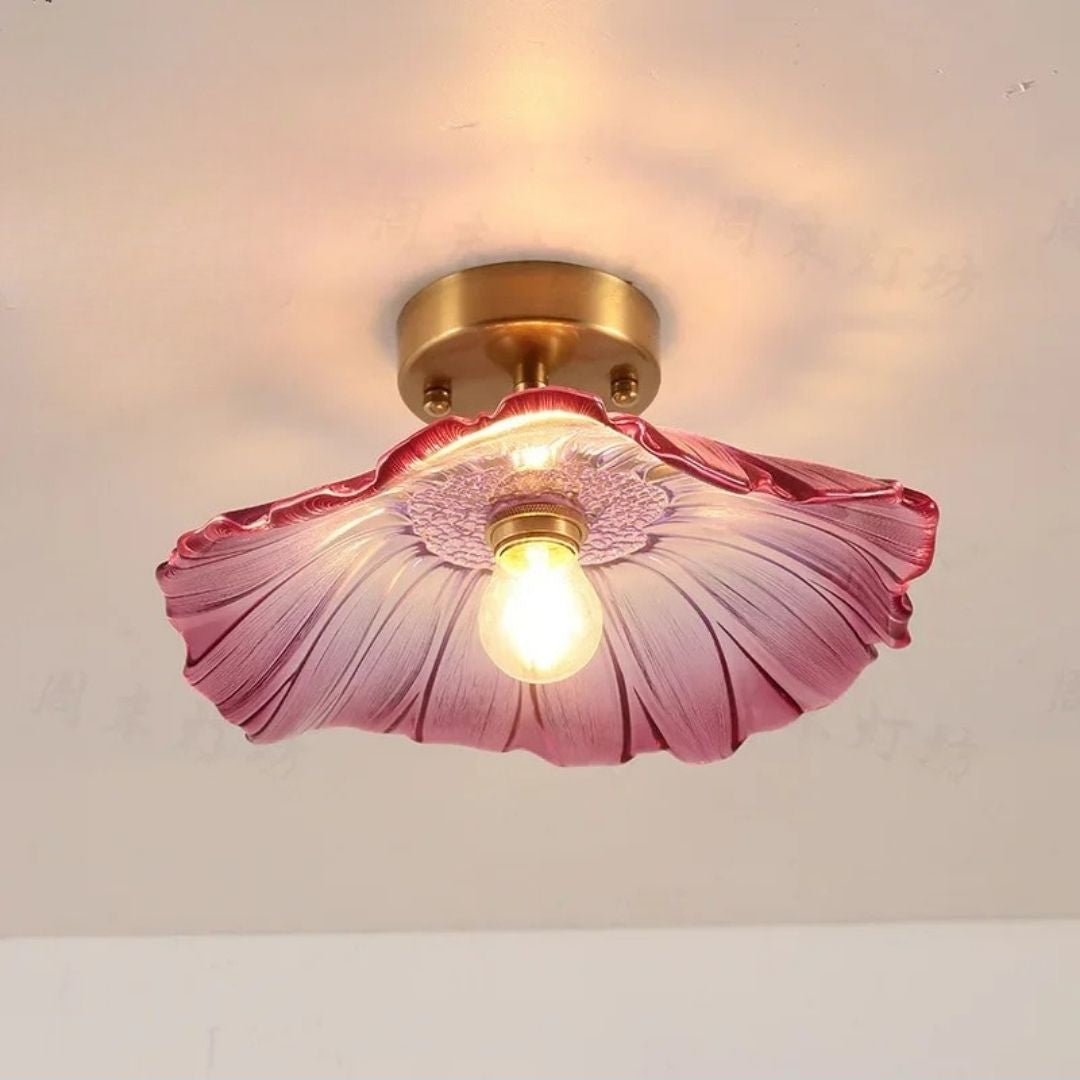 Luminária de Teto Vintage Flor de Vidro – Brivar – foto 11