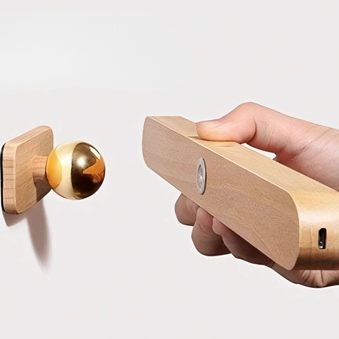 Luminária Led Recarregável Wooden – Brivar – foto 9