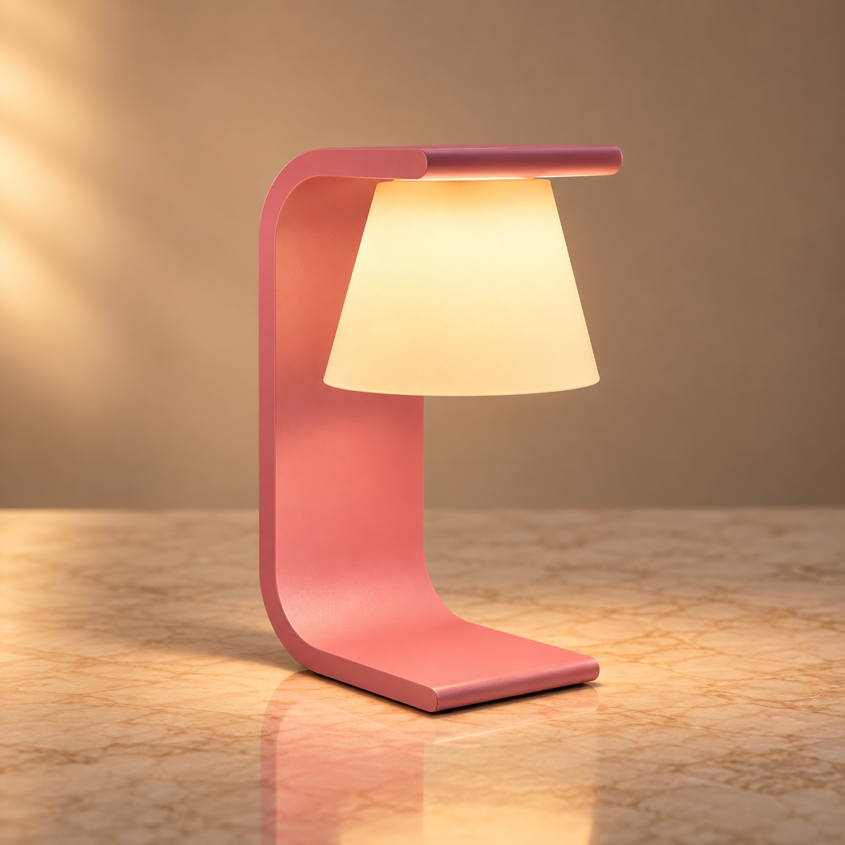 Luminária de mesa LED 3 tons cor rosa