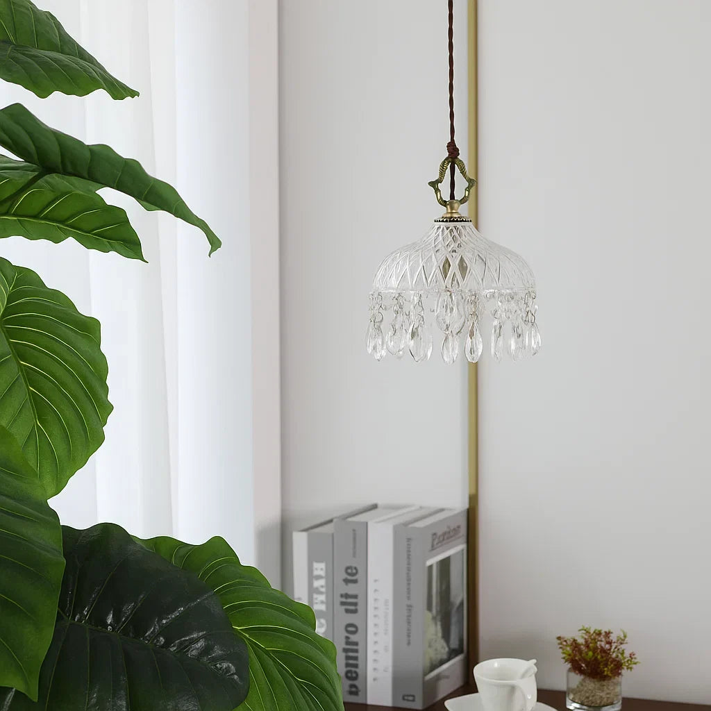 Luminária Pendente de Vidro Retro Francês – Brivar – foto 3