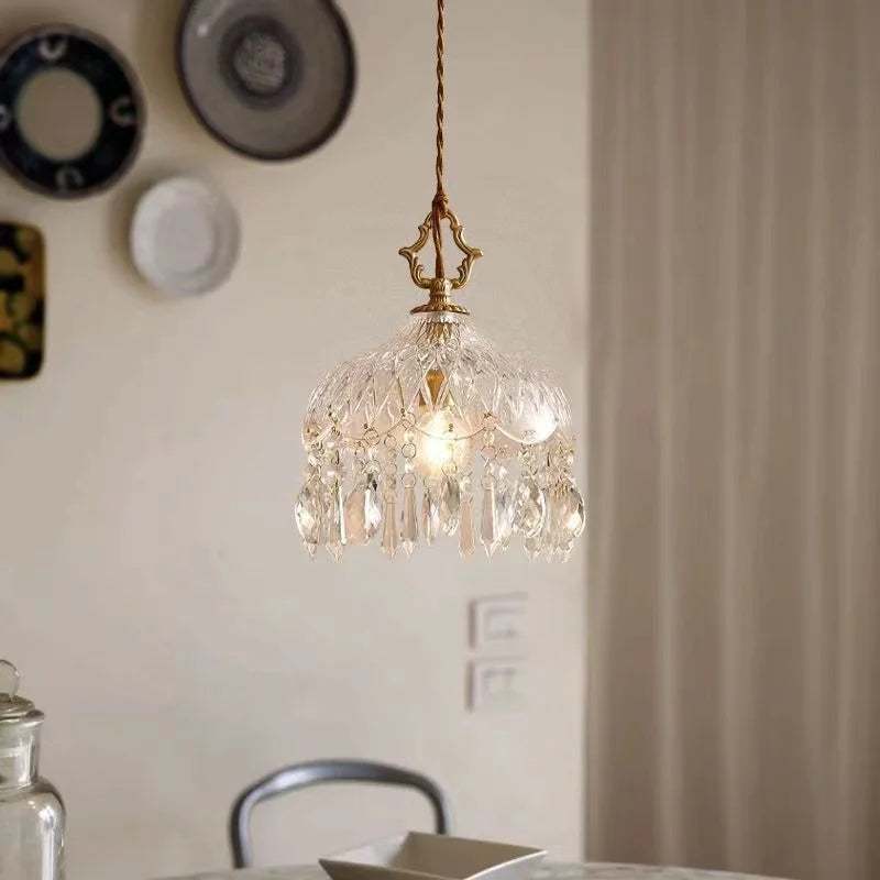 Luminária Pendente de Vidro Retro Francês – Brivar – foto 8