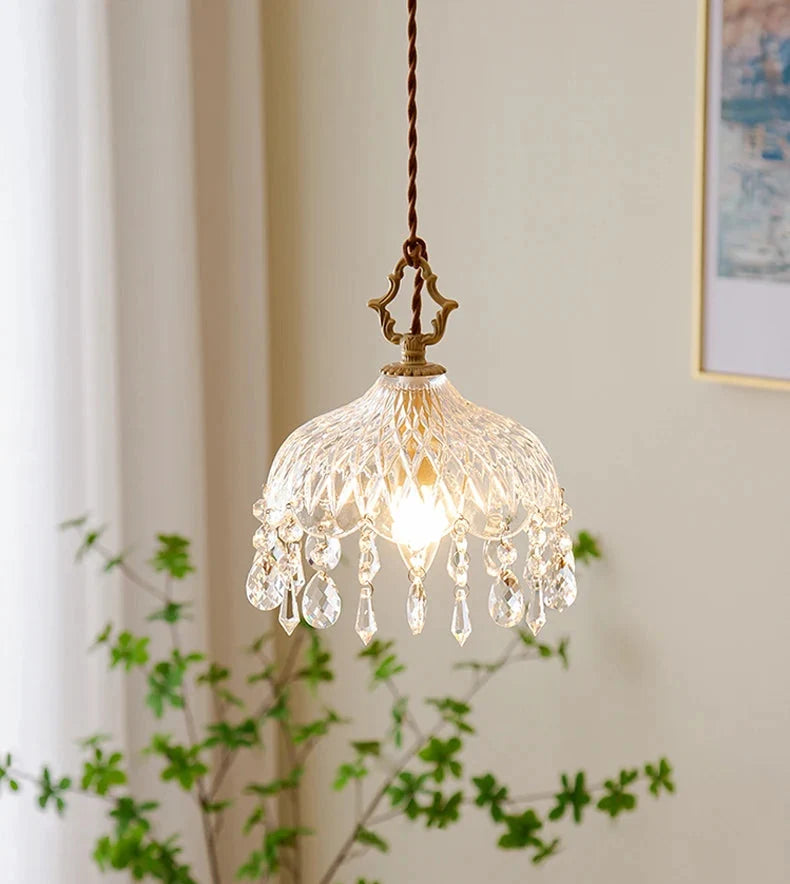 Luminária Pendente de Vidro Retro Francês – Brivar – foto 11