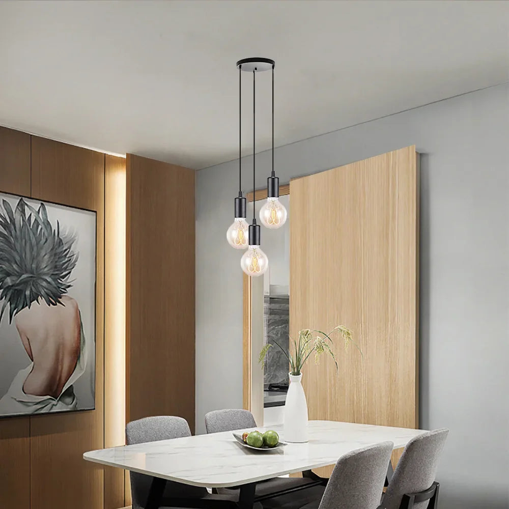 Luminária Pendente Interior 3 Spots Vintage – Brivar – foto 1