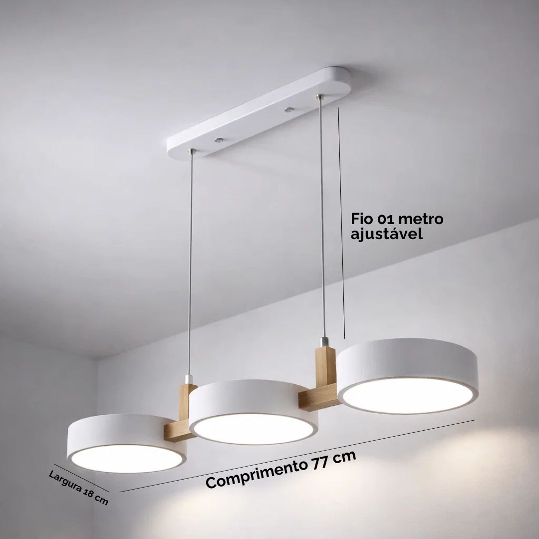 Luminária Pendente Led Metal e Madeira – Brivar – foto 19