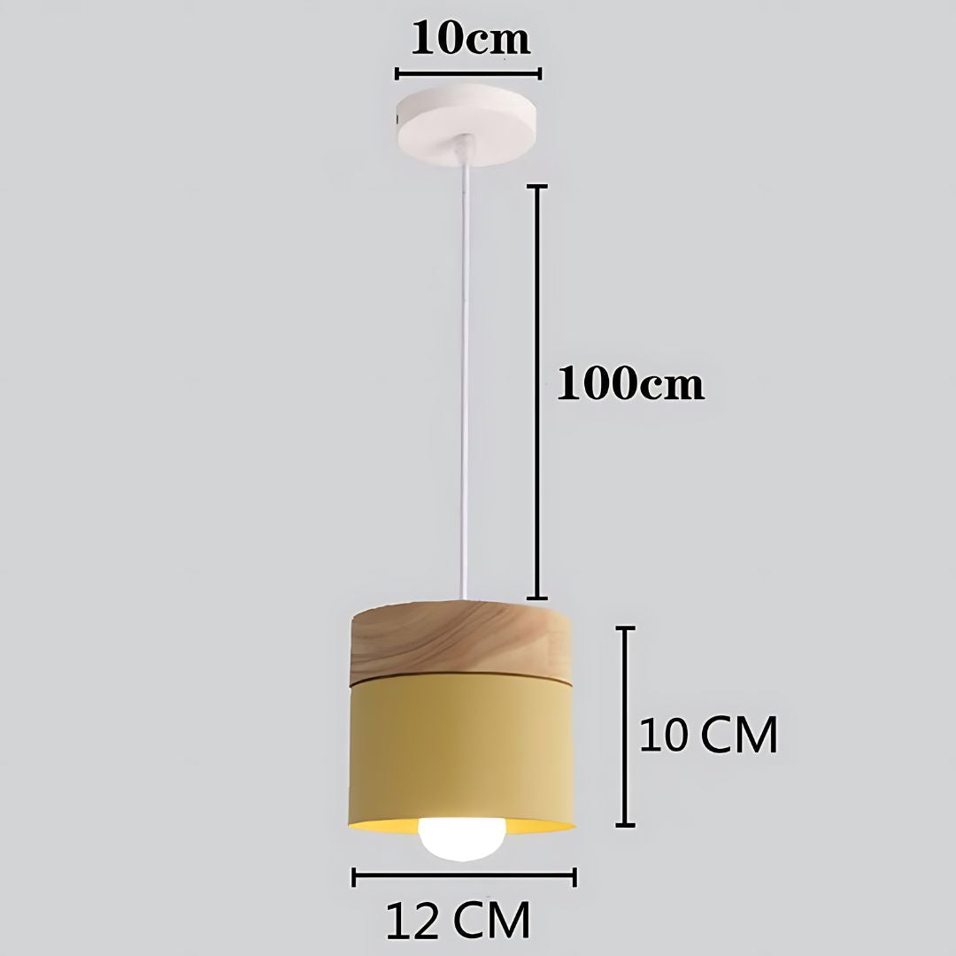 Luminária Pendente Macaron Metal e Madeira – Brivar – foto 15