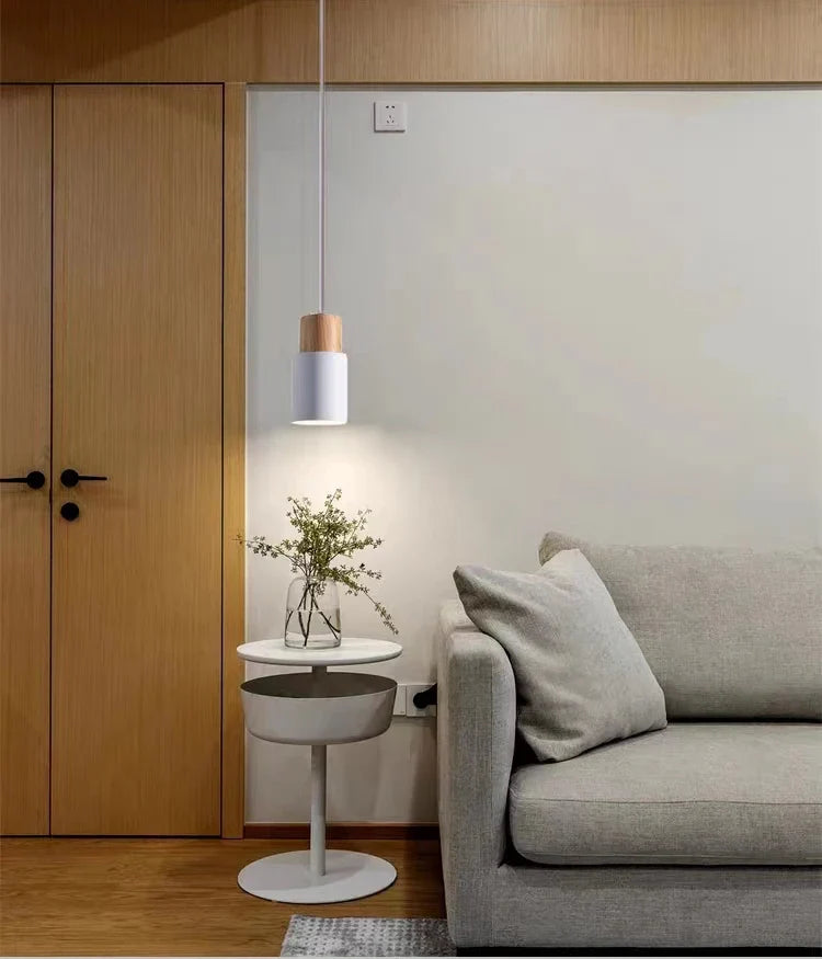 Luminária Pendente Minimalista Prática Madeira – Brivar – foto 6