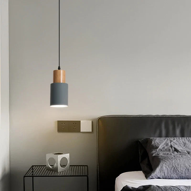 Luminária Pendente Minimalista Prática Madeira – Brivar – foto 9
