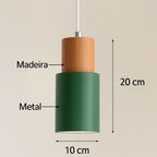 Luminária Pendente Minimalista Prática Madeira – Brivar – foto 19