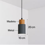 Luminária Pendente Minimalista Prática Madeira – Brivar – foto 20