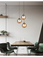 Luminária Pendente Moderna de Vidro e Metal – Brivar – foto 9