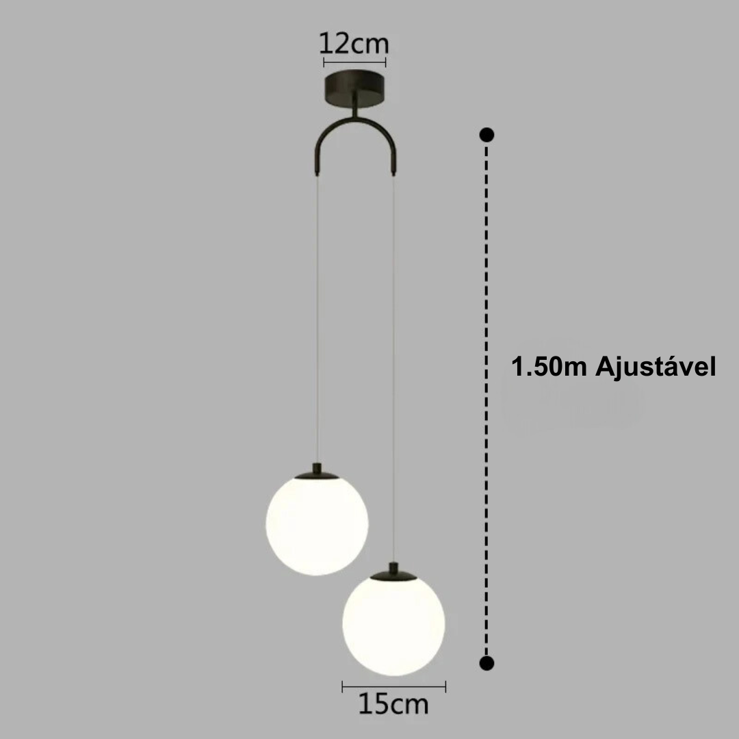 Luminária Pendente para Sala e Quarto Globo – Brivar – foto 16