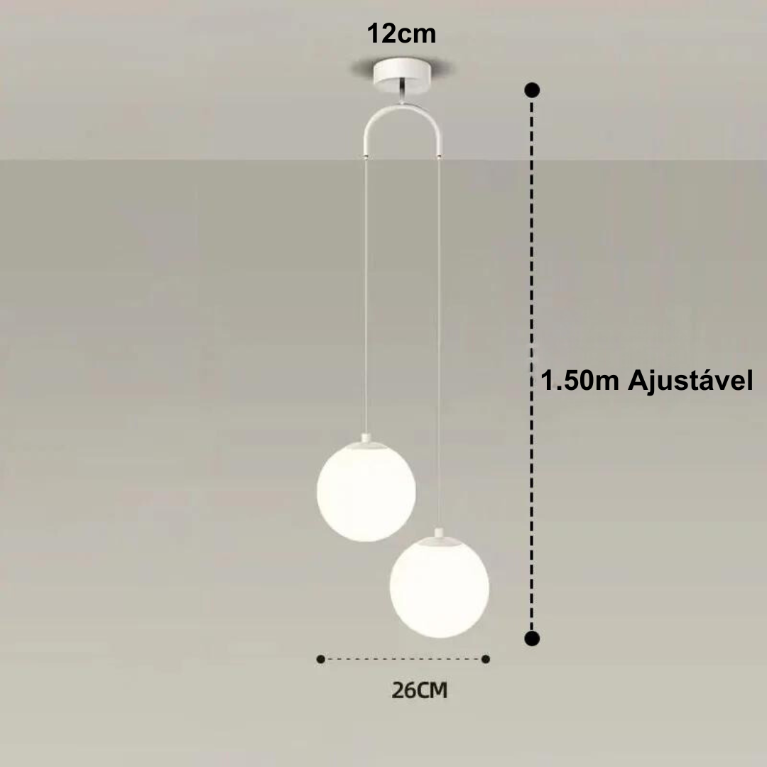 Luminária Pendente para Sala e Quarto Globo – Brivar – foto 17