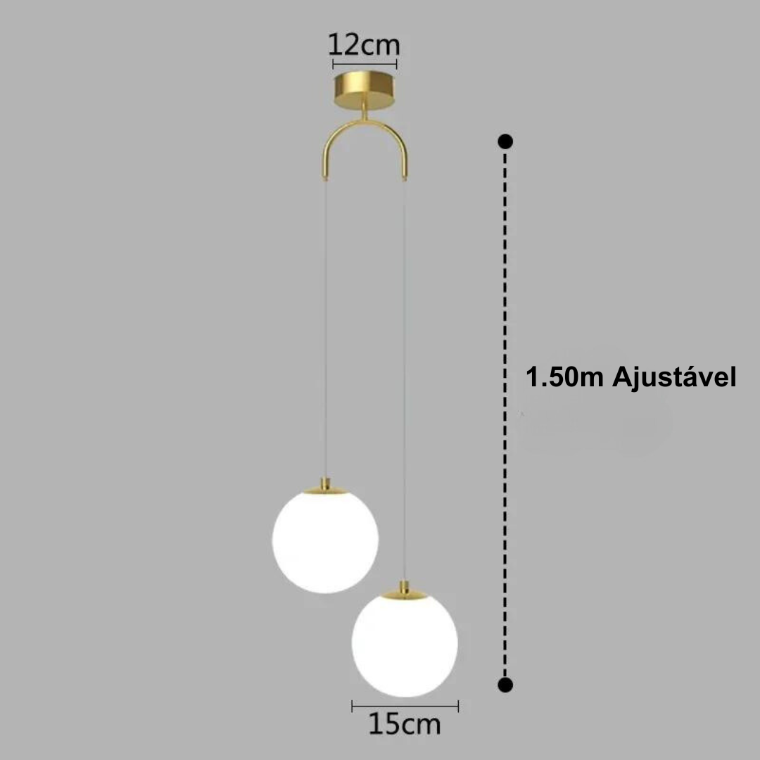 Luminária Pendente para Sala e Quarto Globo – Brivar – foto 18