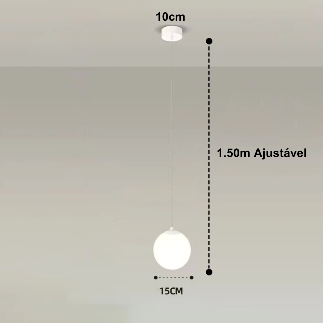 Luminária Pendente para Sala e Quarto Globo – Brivar – foto 19