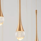 Luminária Pendente Pingente Dourado/Cristal – Brivar – foto 4