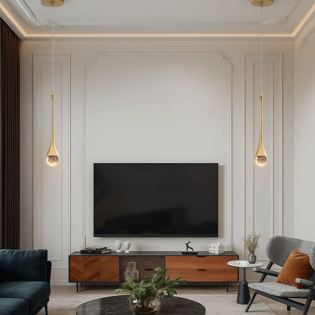 Luminária Pendente Pingente Dourado/Cristal – Brivar – foto 6