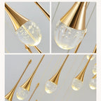 Luminária Pendente Pingente Dourado/Cristal – Brivar – foto 7