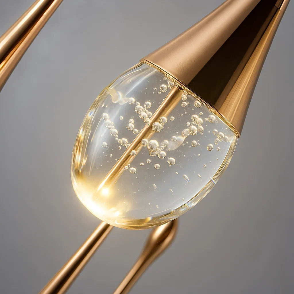 Luminária Pendente Pingente Dourado/Cristal – Brivar – foto 8