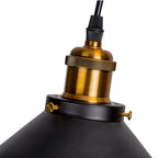 Luminária Pendente Retrô Preto/Dourado – Brivar – foto 5