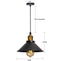 Luminária Pendente Retrô Preto/Dourado – Brivar – foto 6