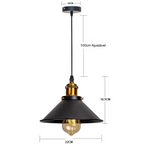 Luminária Pendente Retrô Preto/Dourado – Brivar – foto 6