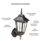Luminária Solar Vintage Recarregável – Brivar – foto 13