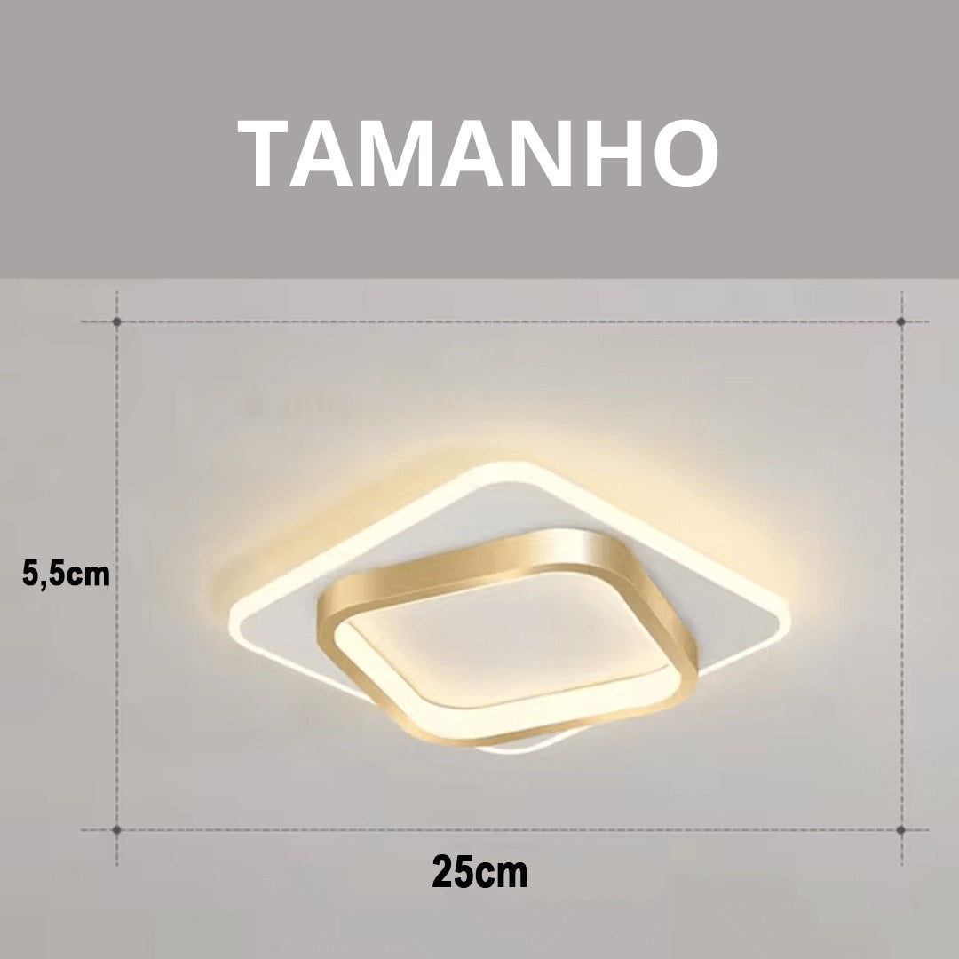 Luminária de Teto Led Plafon Foyer Quadrado – Brivar – foto 6