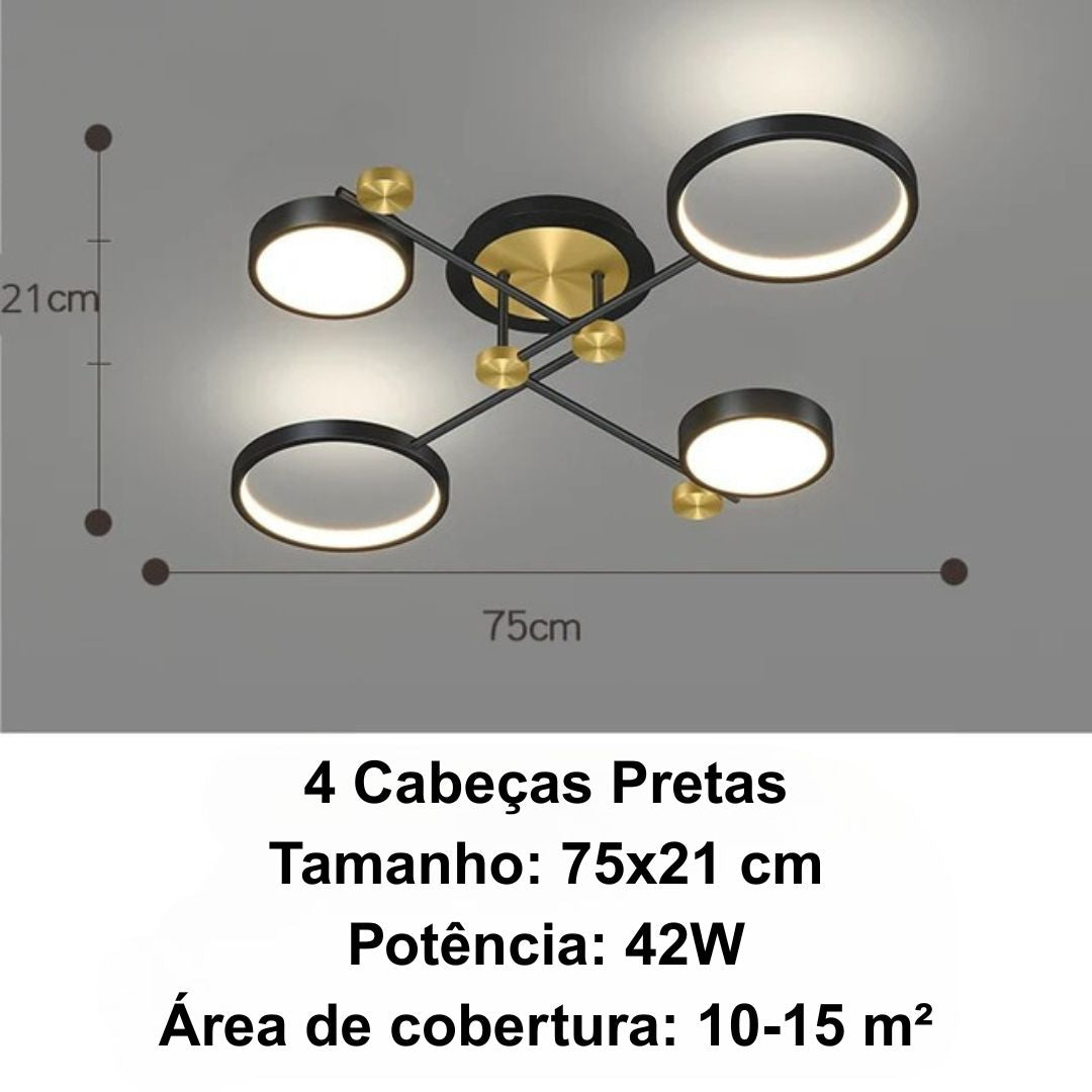 Lustre para Sala e Quarto LED Esplendor – Brivar – foto 11