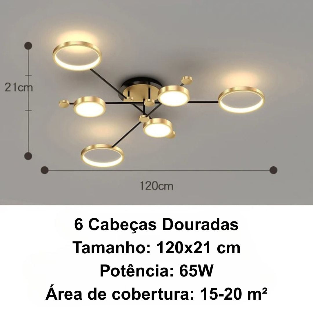 Lustre para Sala e Quarto LED Esplendor – Brivar – foto 13