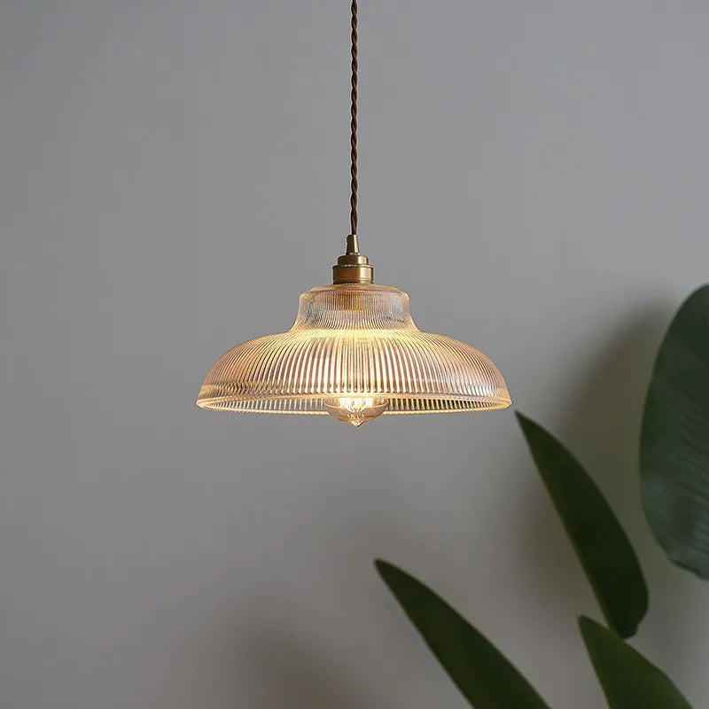Lustre Pendente de Vidro Canelado – Brivar – foto 8