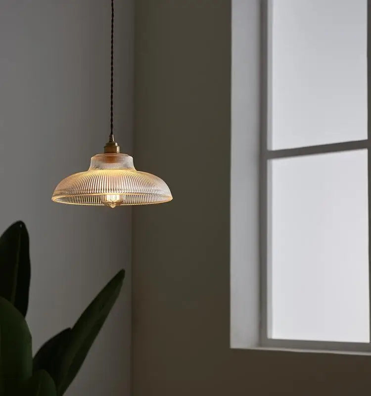 Lustre Pendente de Vidro Canelado – Brivar – foto 10