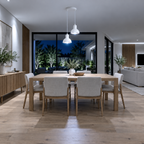 Lustre Pendente Joana Dupla Moderno com luz branca fria e escala proporcional ao ambiente, imagem 2