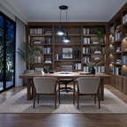 Lustre Pendente Joana Dupla Moderno com luz branca fria e escala proporcional ao ambiente, imagem 5