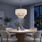 Lustre pendente triplo Boho de três camadas com iluminação fria, imagem 2