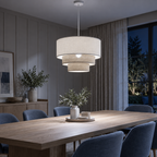Lustre pendente triplo Boho de três camadas com iluminação fria, imagem 6