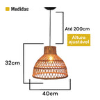 Lustre Pendente Vime Rattan - imagem 5