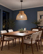 Lustre Pendente Artesanal em Vime Rattan Amadeirado