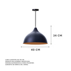 Lustre Pendente Meia Lua 40 cm - imagem 5