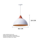 Lustre Pendente Meia Lua 40 cm - imagem 6