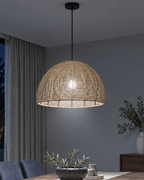 Pendente Meia Lua Grande em Corda Náutica 40x25 cm