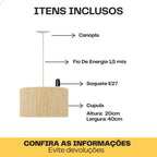Pendente Palha Fibra Natural 40x20 - imagem 2