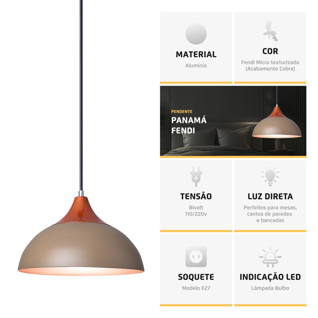Pendente Panamá Fendi em composição decorativa