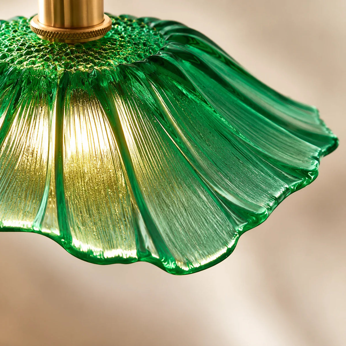Luminária Pendente Vintage Flor de Vidro